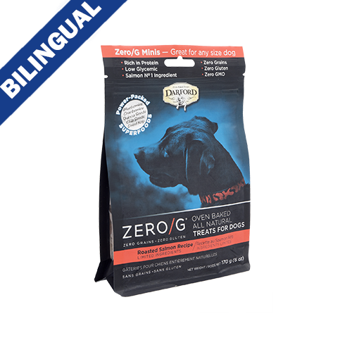 Darford® Zero/G™ Minis Friandises pour Chiens à la Recette de Saumon Rôti 170 g