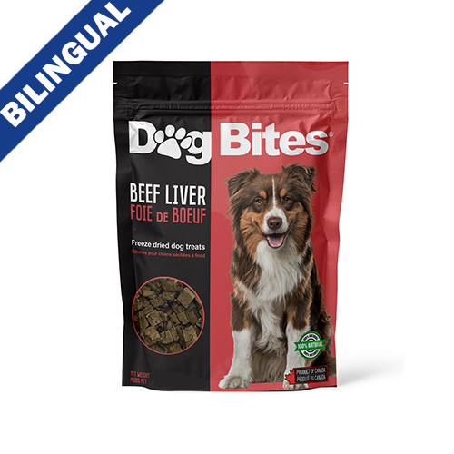 Dog Bites® Friandises pour Chien au Foie de Bœuf Lyophilisé 120 g