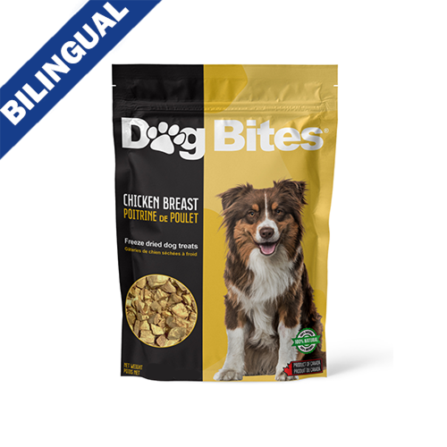 Dog Bites® Friandises pour chiens aux poitrines de poulet lyophilisées – 175 g