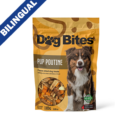 Dog Bites® Friandises lyophilisées pour chiens Pup Poutine – 110 g