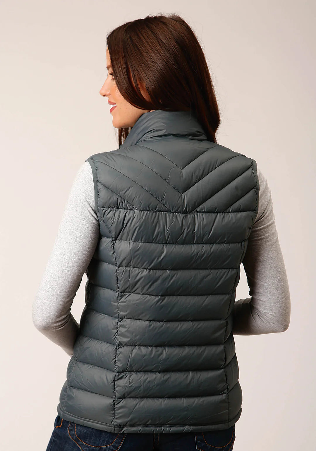 Roper Veste sans manches matelassée pour femme – Nylon vert sauge