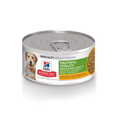 Hill's Science Diet Sénior 7+ Vitalité Chien Petite & Miniature Ragoût de Poulet 5.5 oz