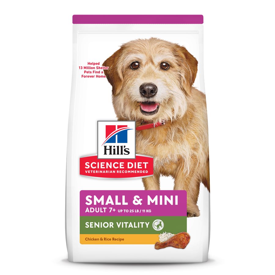 Hill's Science Diet Sénior 7+ Vitalité Chien Petite & Miniature Poulet & Riz 3.5 LB