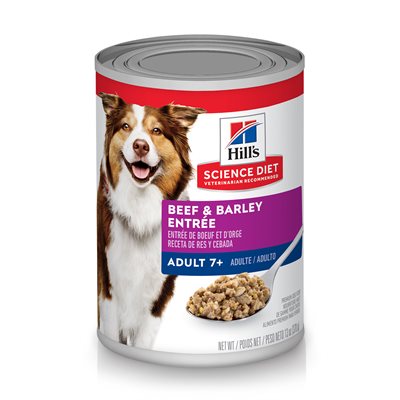 Hill's Science Diet Sénior 7+ Chien Entrée de Boeuf & Orge 13 oz