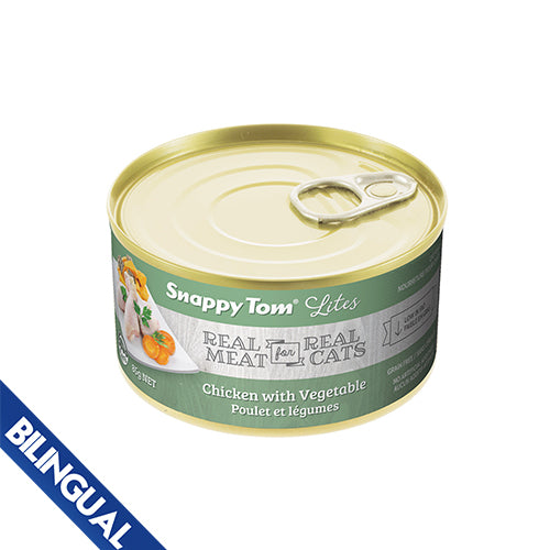 Snappy Tom® Lites nourriture humide pour chat Poulet avec légumes 85g