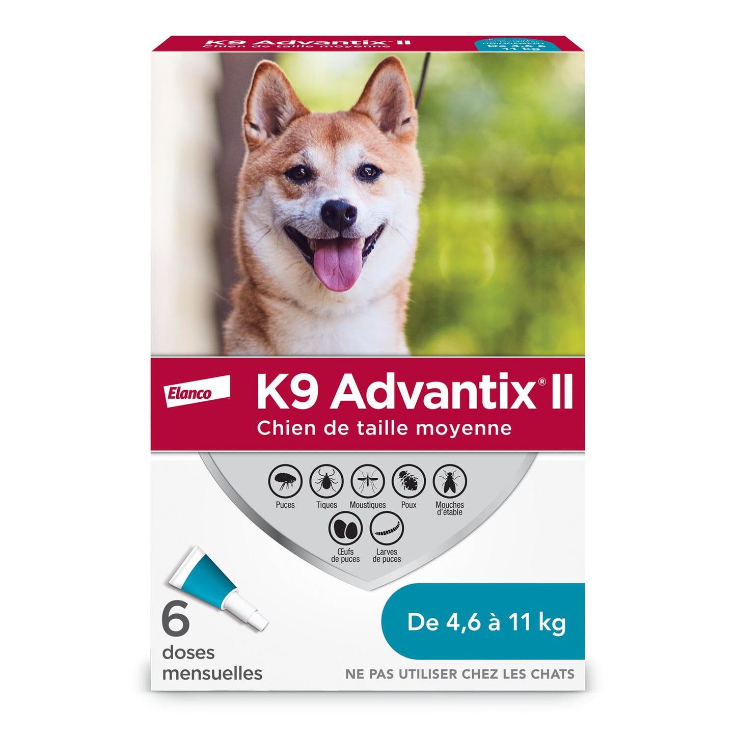 K9 Advantix II Moyen chien entre 4.6-11Kg