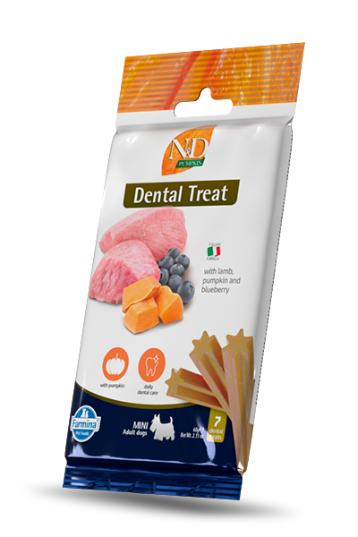 Farmina N&d Citrouille, Agneau & Bleuet, Gâteries Dentaires Pour Chien, Mini 60g