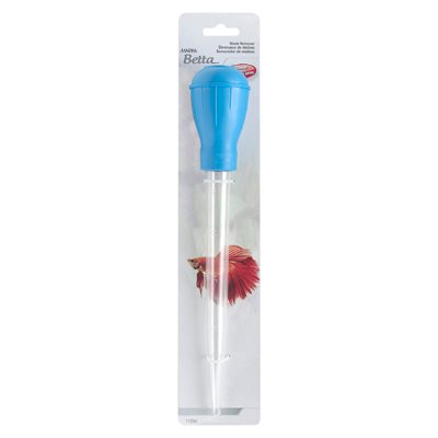 Éliminateur de déchets pour aquarium Marina pour betta, bleu, 29 cm, 30 ml