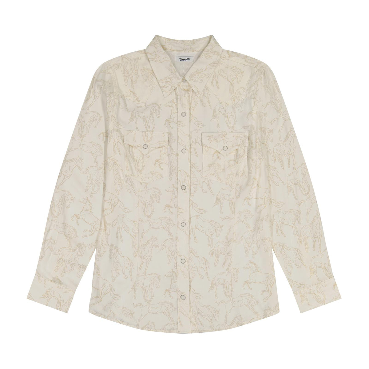 Wrangler Retro® Americana Western Chemise manches longues -Boutons Pressions -Crème -Femme