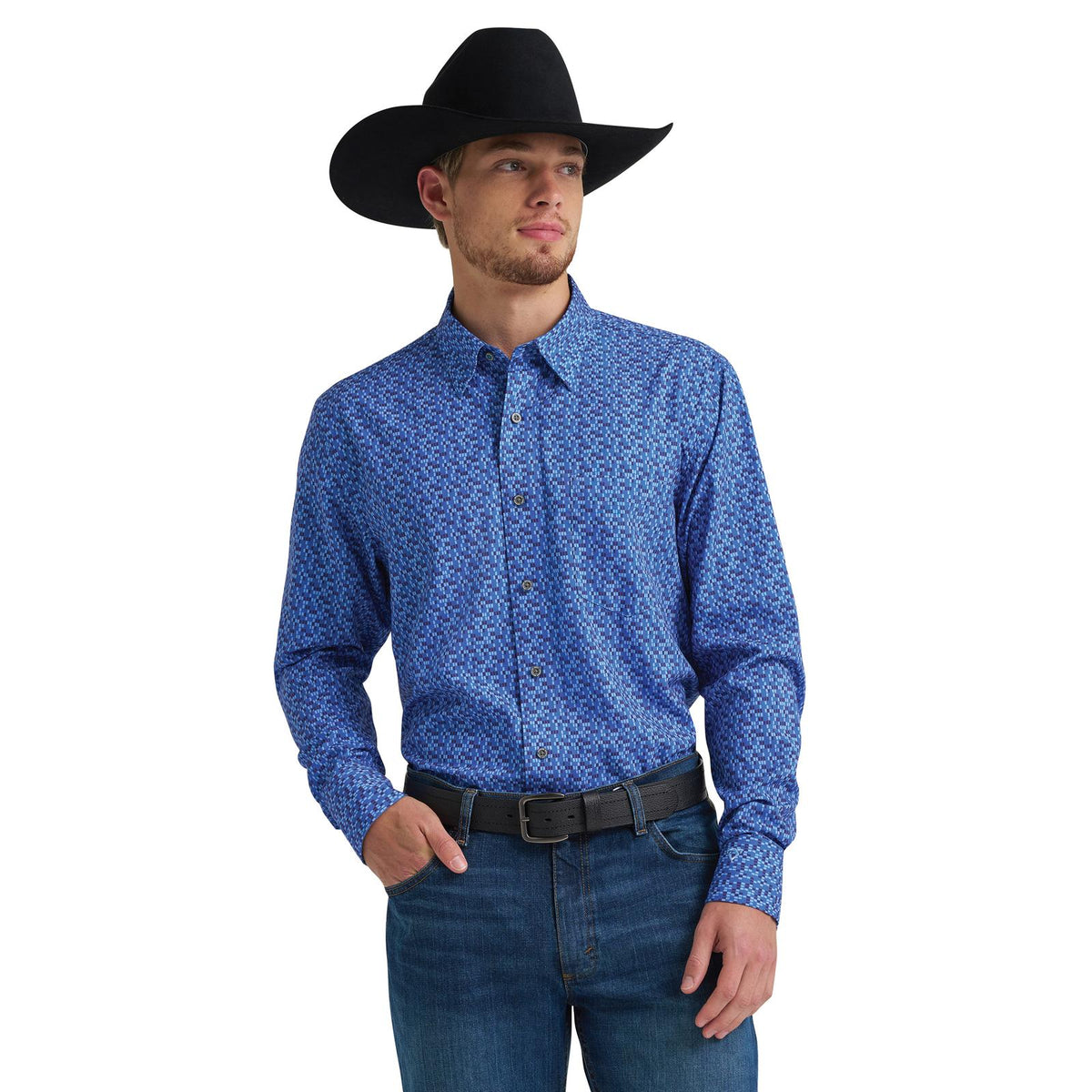 T-shirt à manches longues Wrangler® X Cody Johnson - Bleu