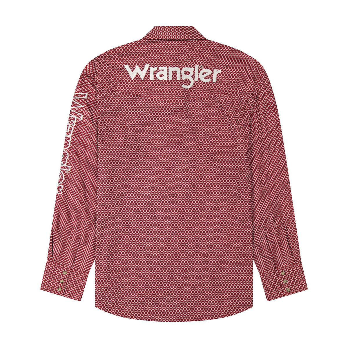 Wrangler® chemise à manches longues - Coupe classique - Bouton-pression - Rouge Homme
