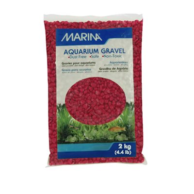 Gravier décoratif Marina, rouge, 2 kg (4,4 lb)