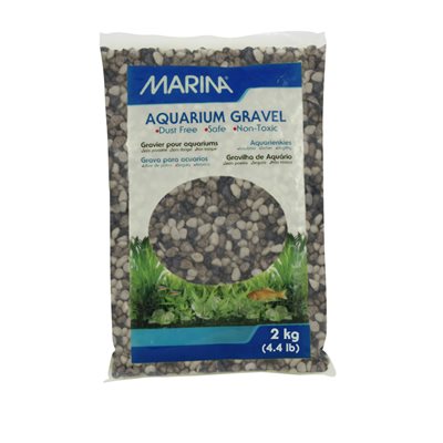 Gravier décoratif Marina, tons de gris, 2 kg (4,4 lb)