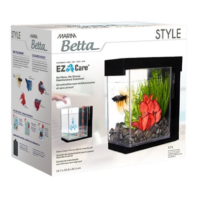 Marina Betta Aquarium Ez care 3.7L Noir