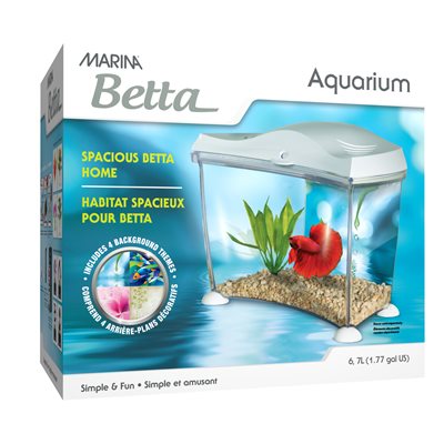 Marina Pour Betta Aquarium Blanc, 6.7L