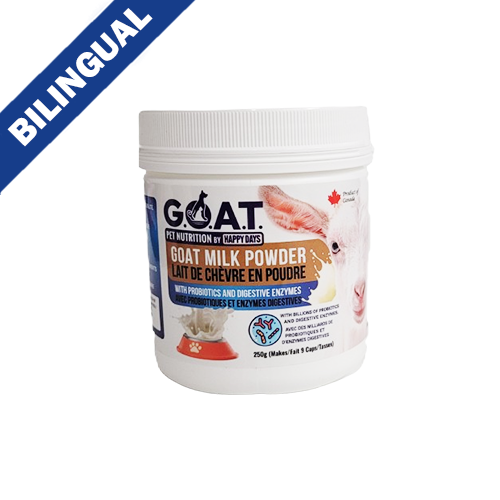 HAPPY DAYS Poudre de Lait de Chèvre Nature pour Chiens 250g