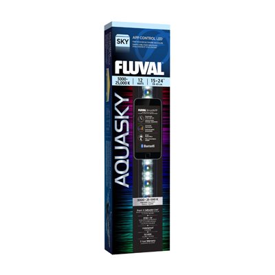 Rampe d’éclairage à DEL Aquasky Fluval avec fonctionnalité Bluetooth, 12 W, 38–61 cm (15–24 po)