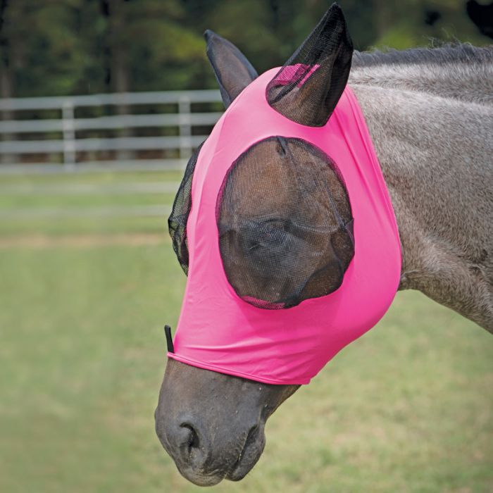 Masque anti-mouches en Lycra confortable avec fermeture éclair par Canadian Horsewear