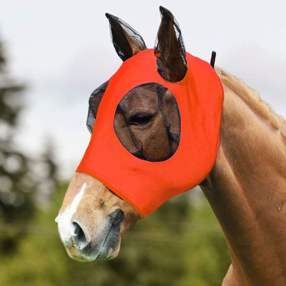 Masque anti-mouches en Lycra confortable avec fermeture éclair par Canadian Horsewear