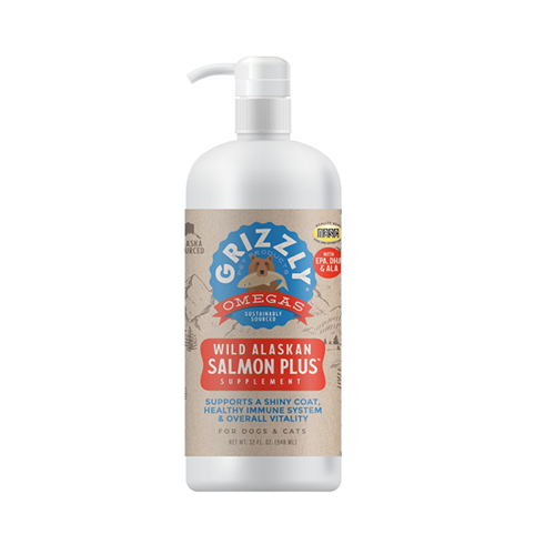 Grizzly Salmon Plus – Complément Oméga-3 à base de poisson pour animaux