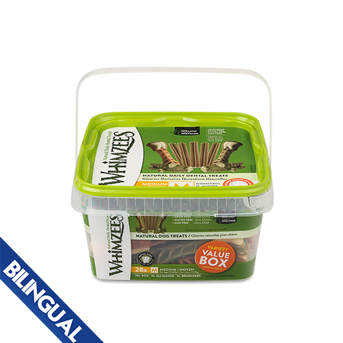 Whimzees Moyen Paquet varié 28Morceaux