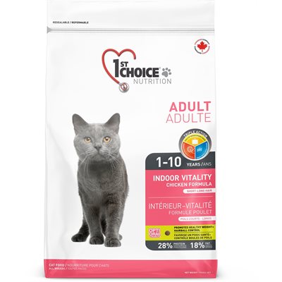 1St Choice Chat Adulte Intérieur/Vitalité Poulet 2.72Kg