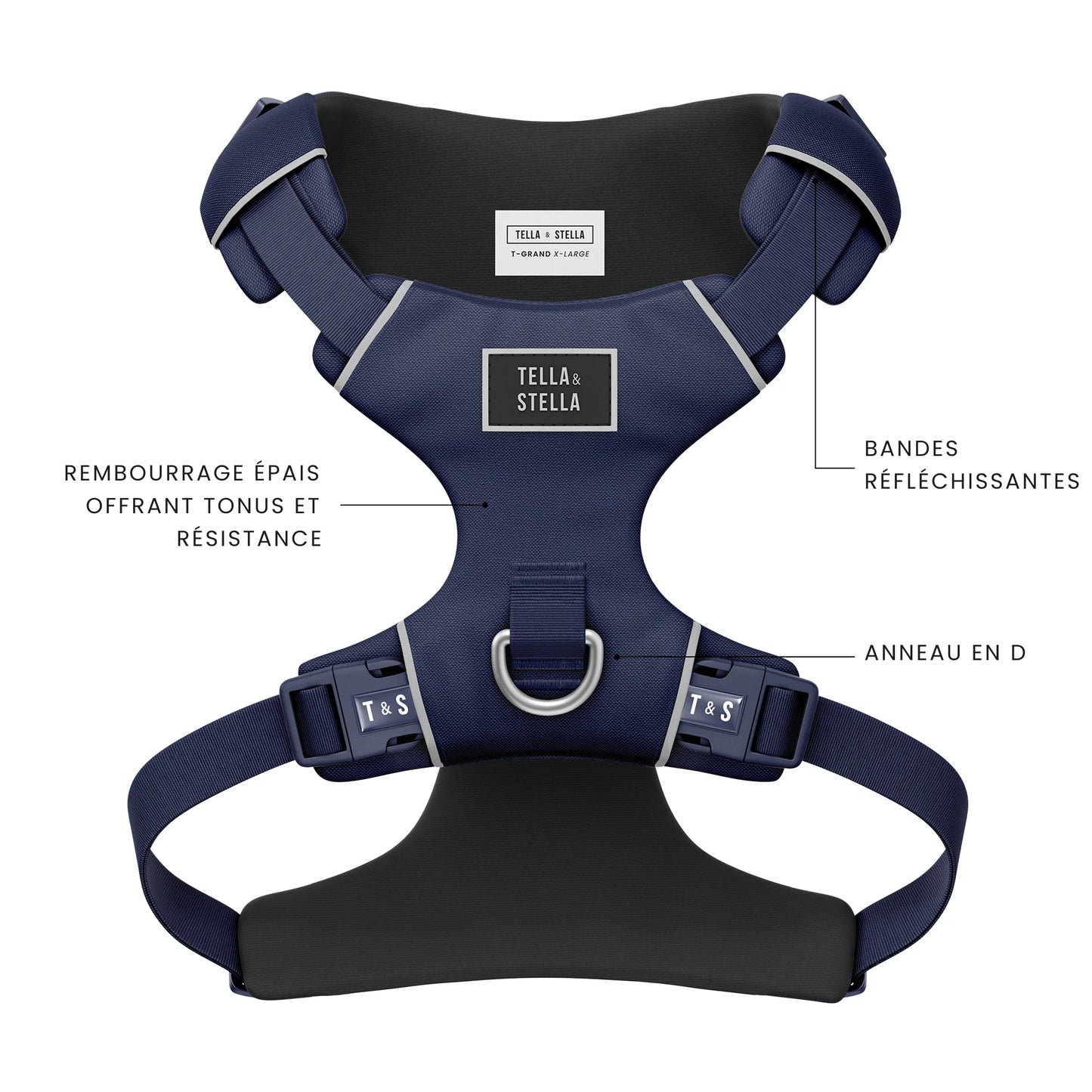 Tella & Stella Harnais robuste pour chien ajustable
