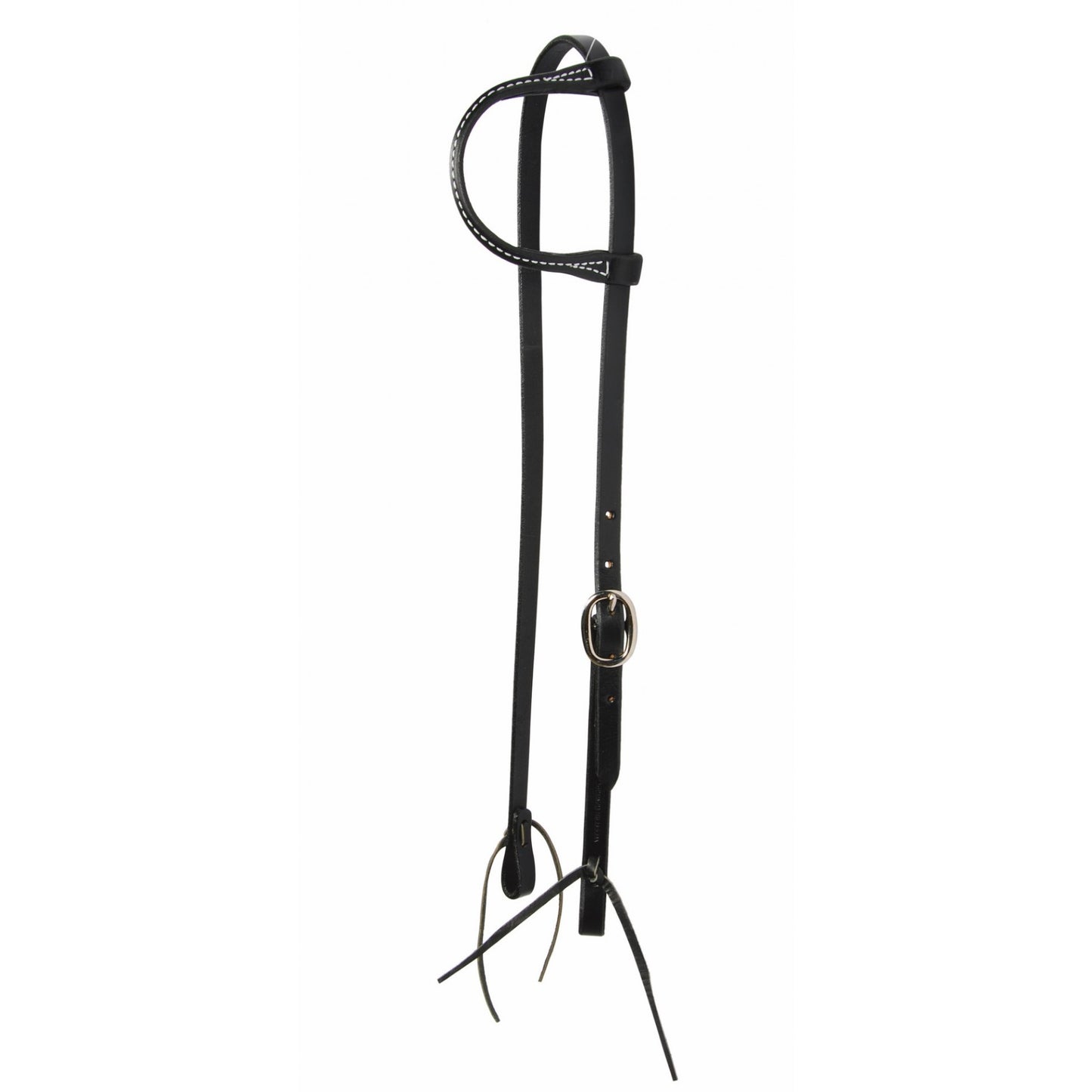 Bride à une oreille Western Rawhide Signature avec attaches, 5/8 pouce MARRON FONCÉ