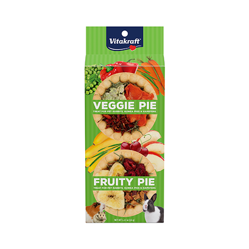Vitakraft® Friandise Tarte Légumes & Fruits pour Lapins, Cochons d’Inde et Hamsters (Lot de 2)