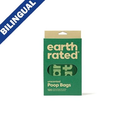 Earth Rated sac à déjection avec poignées paquet de 120