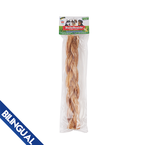 Pet Center® Friandises pour chiens Bully & Steer Pizzles tressées de 11" à 12" (1 pièce)