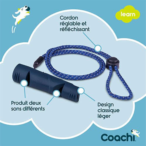 Company of Animals® Coachi® Sifflet bicolore – Bleu marine