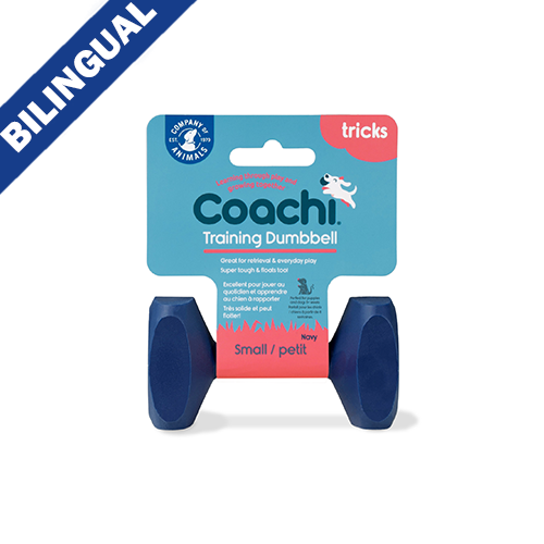 Company of Animals® Coachi® Dumbbell d’Entraînement Bleu Marine Petite Taille pour Chiens
