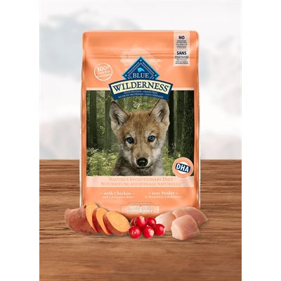 Blue Buffalo Wilderness Grande Race Chiot Poulet avec Céréales 24LB