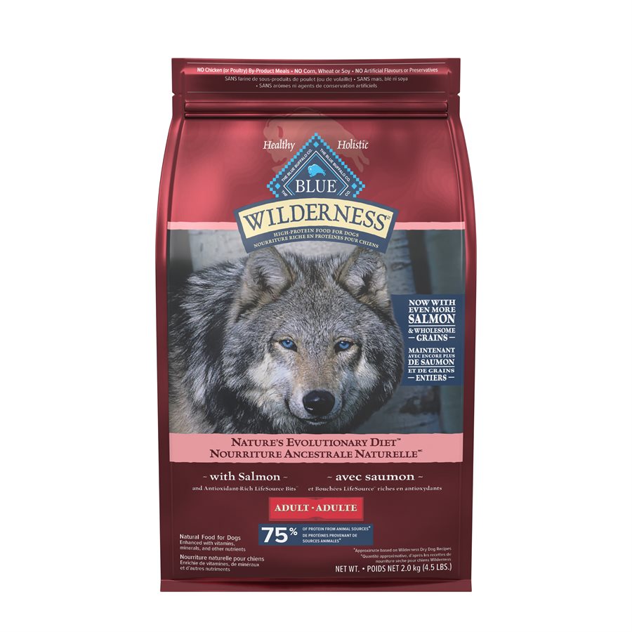 Blue Buffalo Wilderness Chien Adulte Saumon avec Céréales 4.5LB