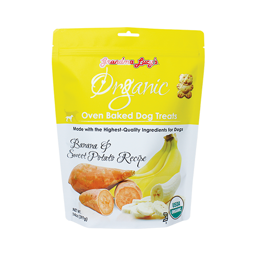 Grandma Lucy'S® Biscuit Cuits au four Organic Pour Chien aux Bananes et Patates Douces 14 OZ
