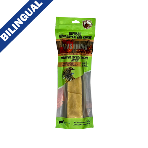 LIVSTRONG Friandise pour chiens Fromage de Lait de Yak de l'Himalayen infusé au bacon d'érable