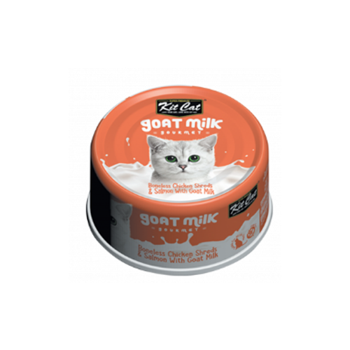 Kit Cat Conserve Chat Poulet Et Saumon Avec Lait De Chèvre 70g