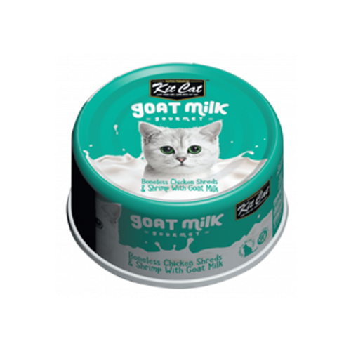 Kit Cat Conserve Chat Poulet Et Crevette Avec Lait De Chèvre 70g