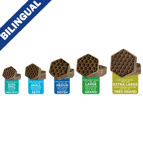 Yummy Combs® – Friandises dentaires pour chien au vrai poulet “Flossing Dog Treats™” – Taille Large (1 unité)