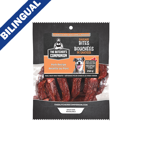 The Butcher'S Companion Bouchées de Saucisse Recette au Porc, Sac Refermable, 250g