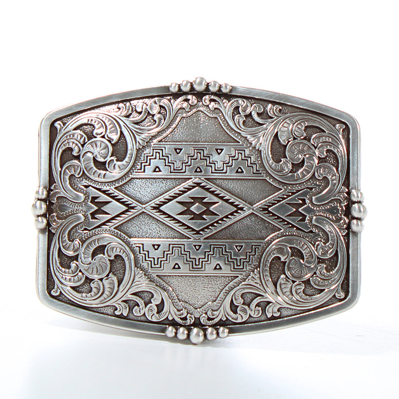 Nocona Boucle de ceinture Rectangle Aztec Floral – Homme