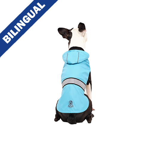 Goo-eez® Imperméable réfléchissant à capuche, bleu et gris