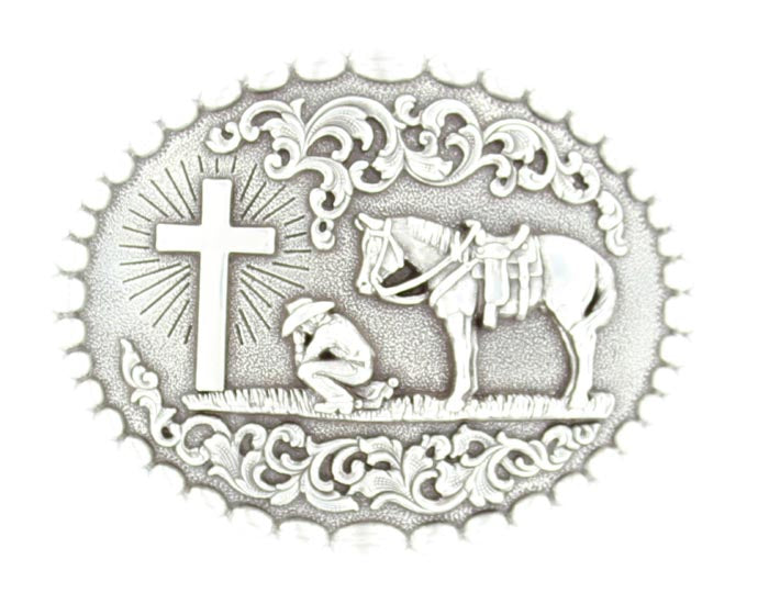 Nocona Boucle de ceinture Oval Cowboy Prayer – Homme