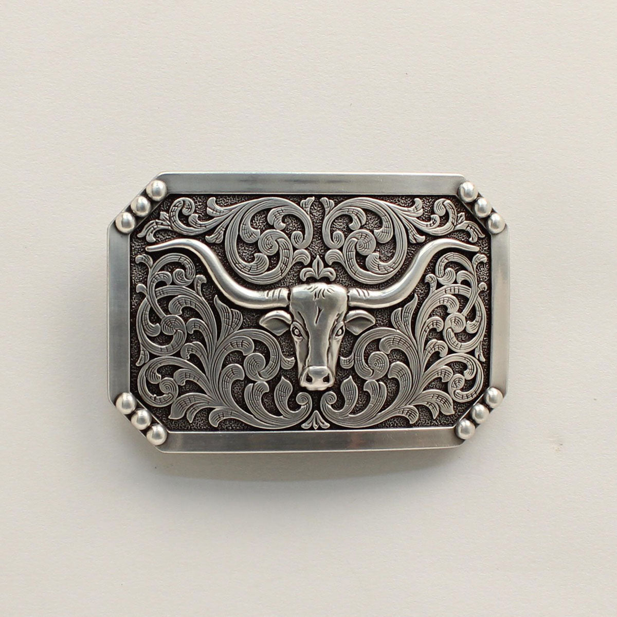 Nocona Boucle de ceinture Rectangle Smooth Edge Longhorn – Homme
