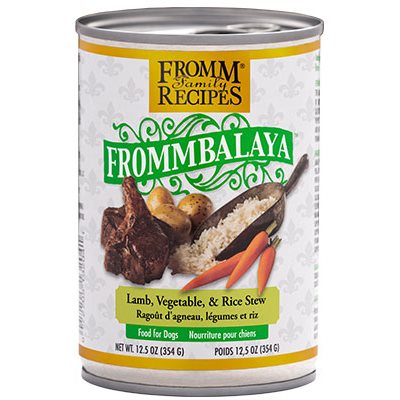 Fromm Conserve Chien Ragout Agneau, Légumes et Riz 12.5Oz