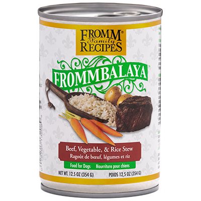 Fromm Conserve Chien Ragout Boeuf, Légumes et Riz 12.5Oz