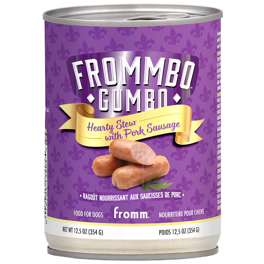 Fromm® Frommbo™ Gumbo Ragoût Copieux avec Saucisse de Porc – Nourriture Humide pour Chiens 12.5Oz