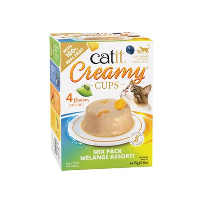 Mousse Catit Creamy Cups, Assortiment, 4 X 25 G
