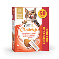 Catit Creamy Régals crémeux, Poulet et foie, paquet de 50